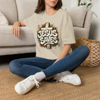 Jesus Saves T‑Shirt — Faith Graffiti Cross Christian Tee
