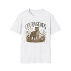 Courageous Leopard T-Shirt — Vintage Floral Wildlife Graphic Tee