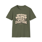 Jesus Over Everything T‑Shirt — Retro Faith Graphic Tee