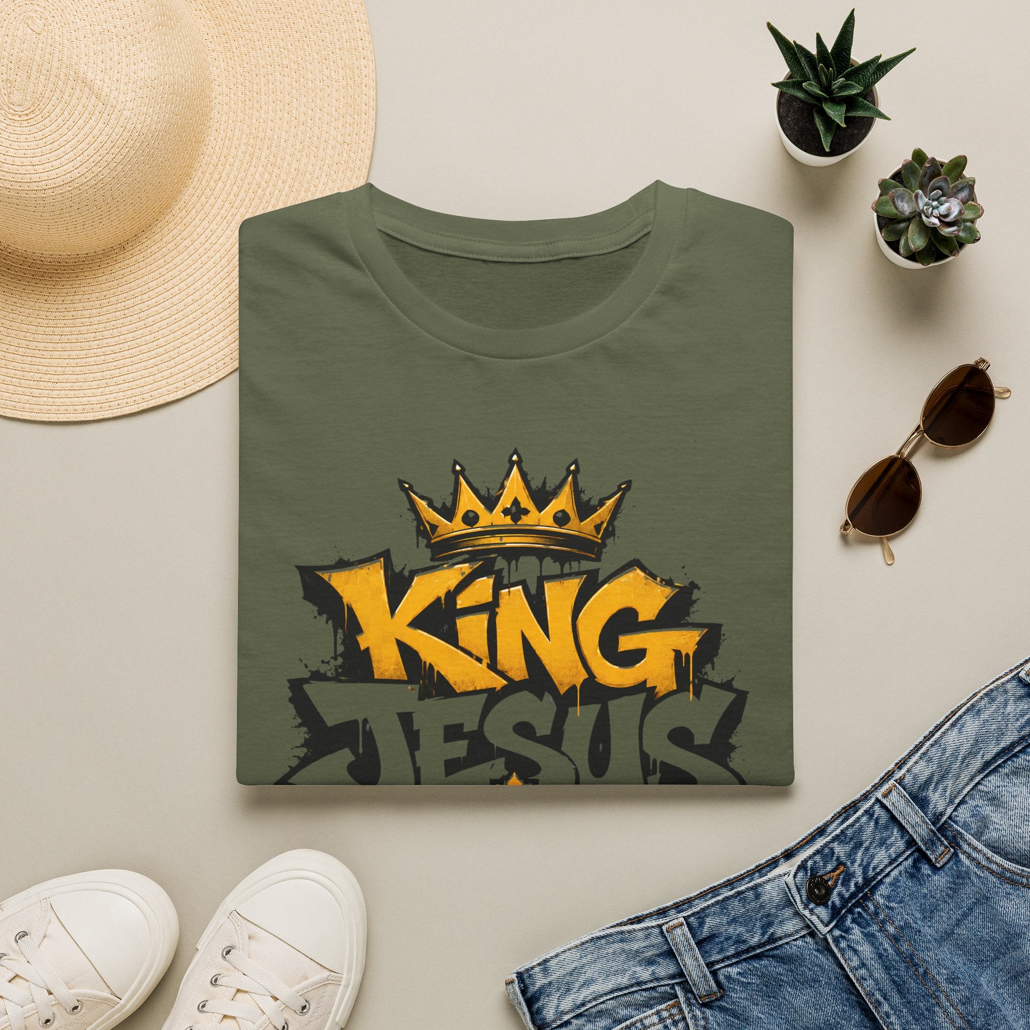 King Jesus T-Shirt — Crowned Faith Graphic Tee