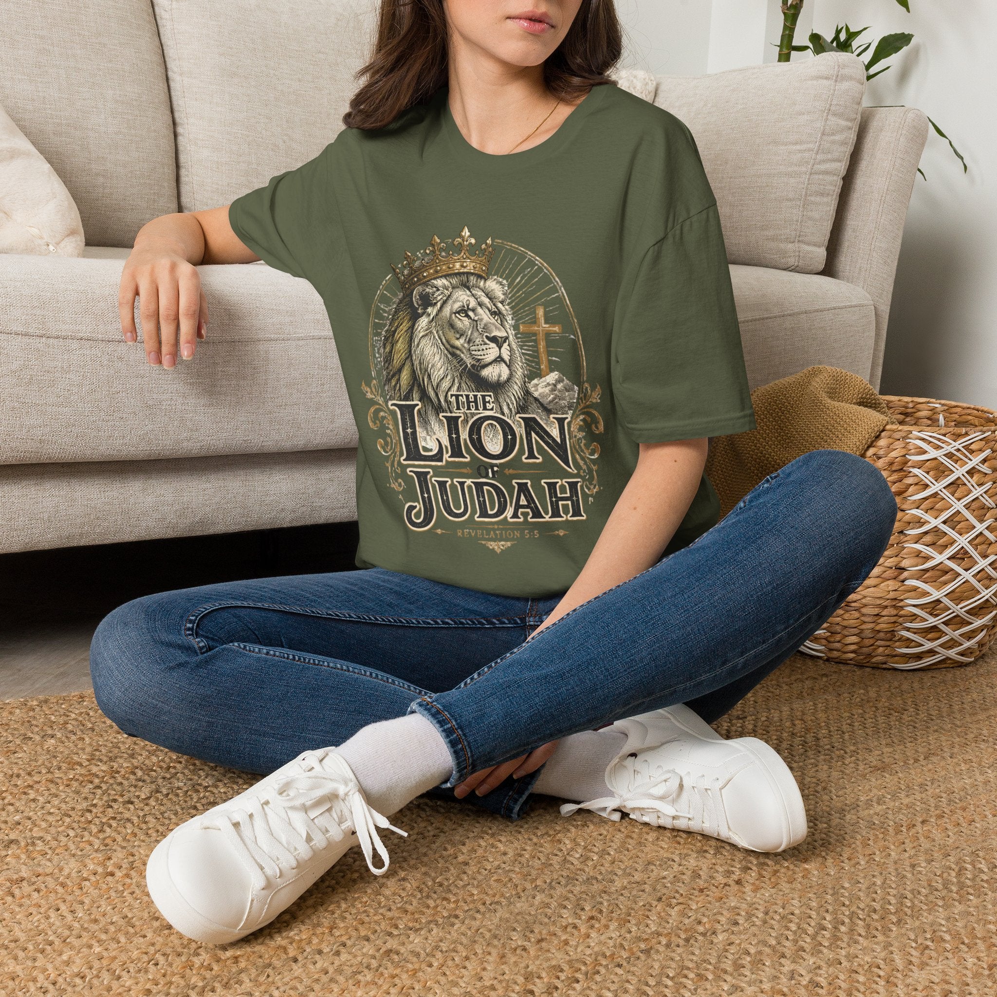 Lion of Judah T-Shirt — Christian Faith King Lion Graphic Tee