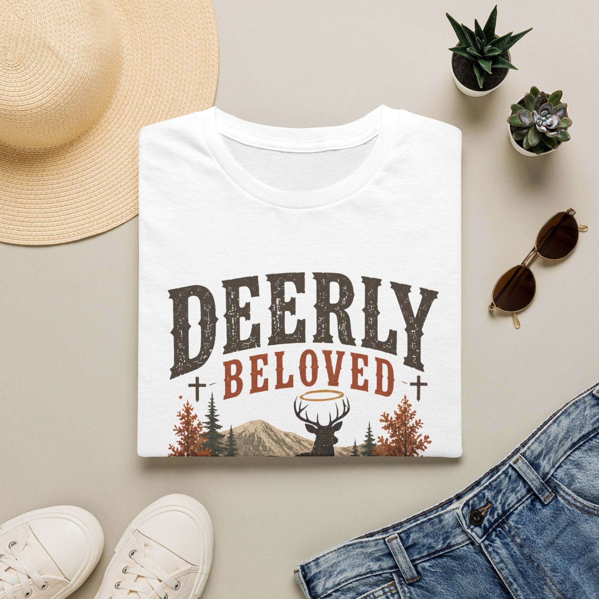 Deerly Beloved Graphic Tee — Rustic Deer Nature T-Shirt