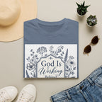 God Is Working Behind The Scenes Floral T-Shirt — Inspirational Christian Tee