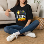 Faith Mode Gamer T-Shirt — Christian Video Game Controller Tee