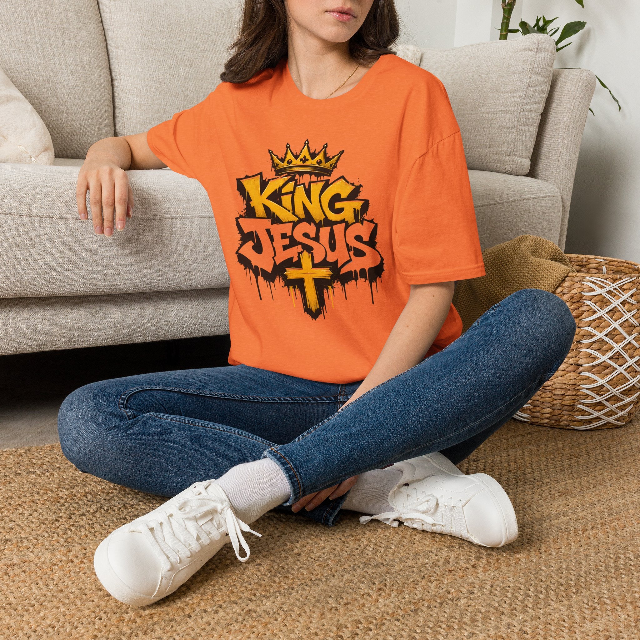 King Jesus T-Shirt — Crowned Faith Graphic Tee