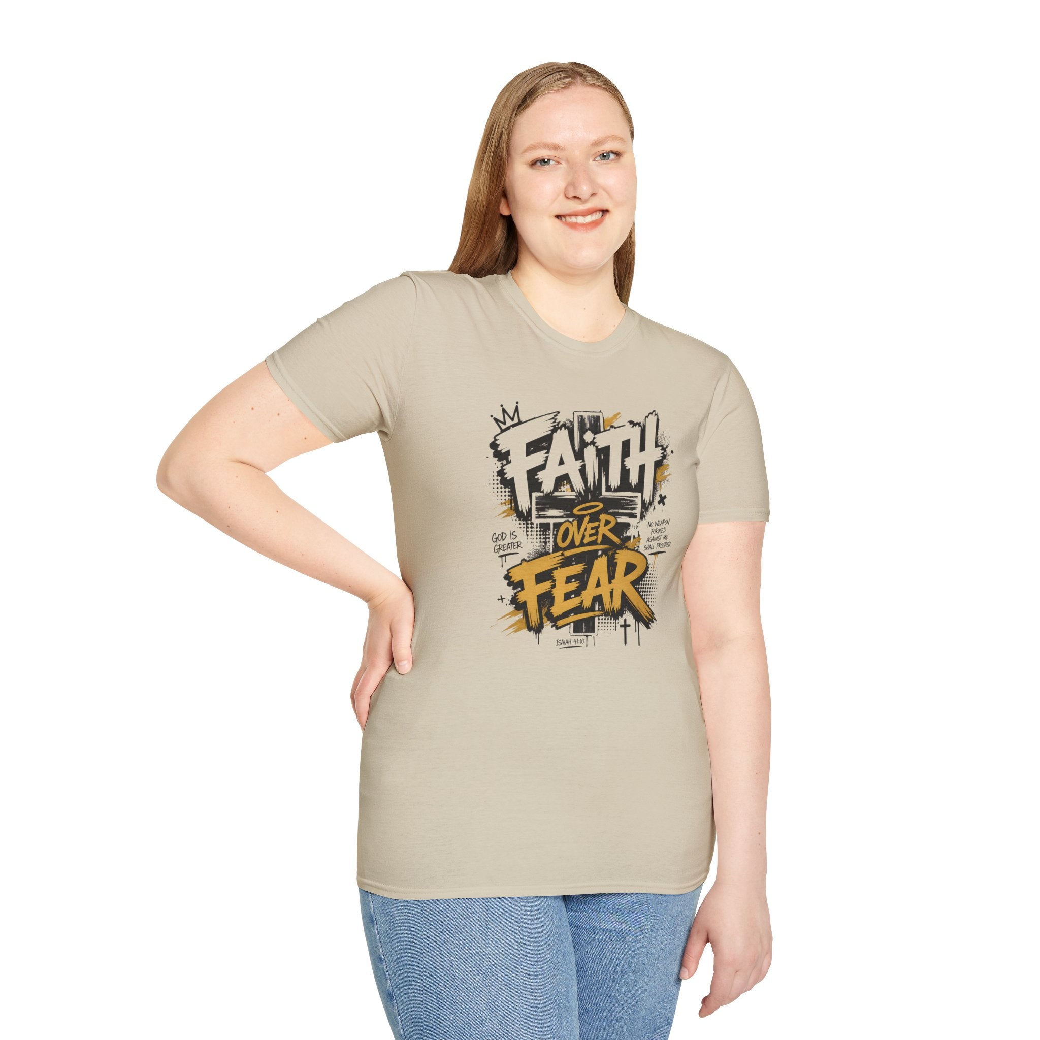 Faith Over Fear T-Shirt — Bold Graffiti Christian Inspirational Tee