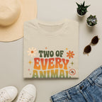 T-Shirt — Two of Every Animal But No Mosquitoes Retro Floral Graphic Tee