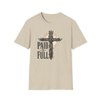 Christian T-Shirt — "Paid in Full" Cross Graphic Faith Tee