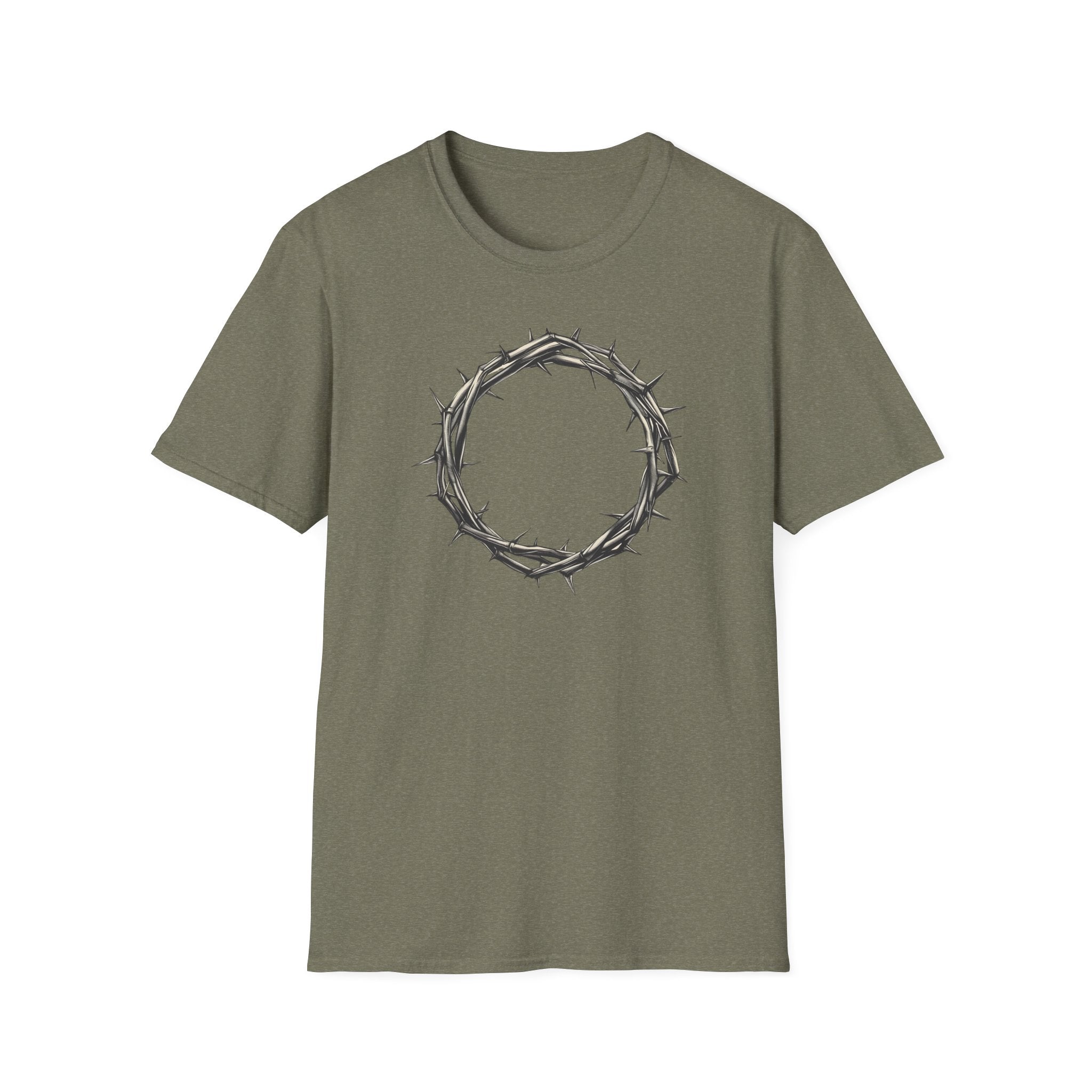 T-Shirt — Minimal Crown of Thorns Graphic Tee | Christian Faith Symbol Shirt