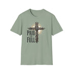Christian T-Shirt — "Paid in Full" Cross Graphic Faith Tee