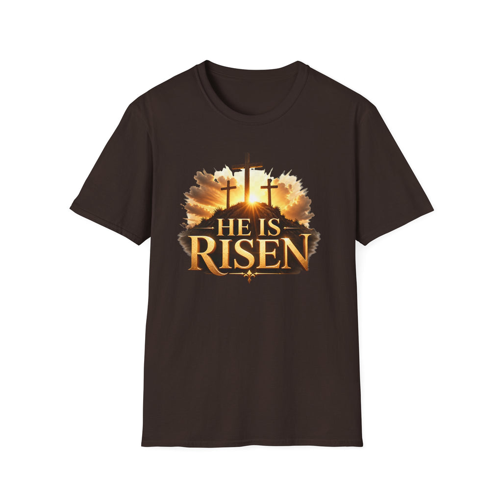 He Is Risen T-Shirt — Easter Christian Cross Resurrection Tee