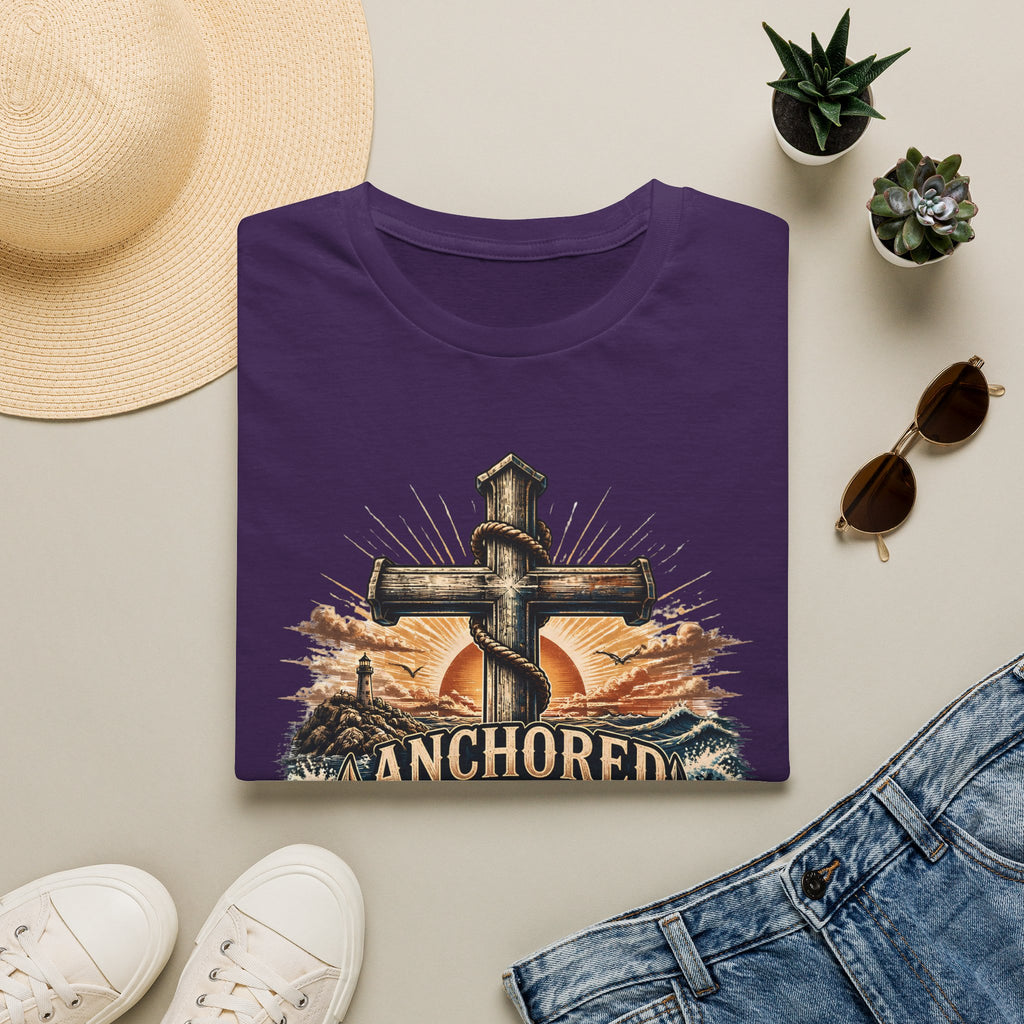 Anchored in Jesus T-Shirt — Christian Anchor Faith Tee