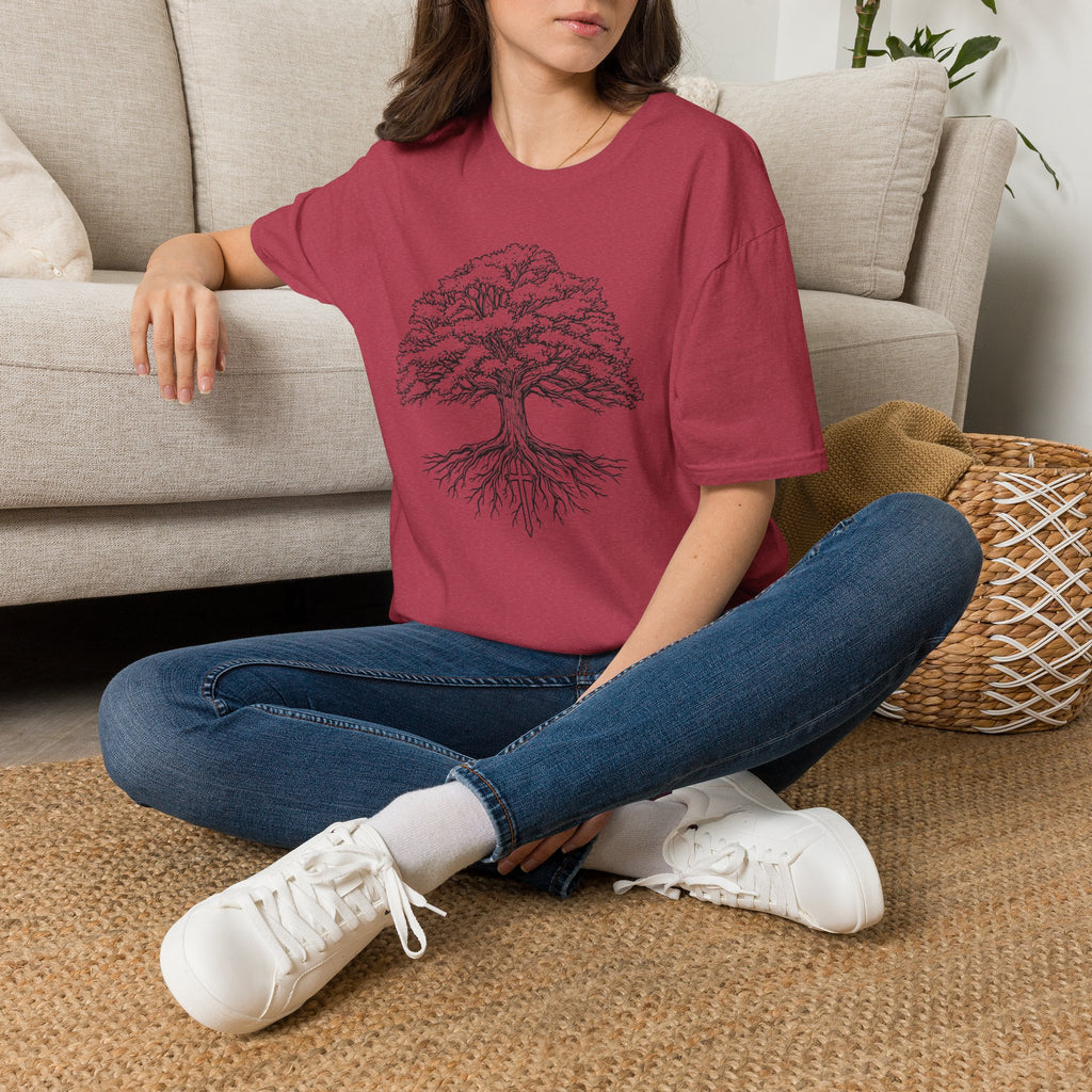 Tree of Life T-Shirt — Detailed Oak Tree Illustration Shirt