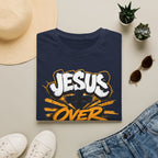 Jesus Over Everything T-Shirt — Faith Graphic Tee with Cross Streetwear Design