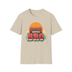 Christian T-Shirt — "Jesus Saves Bro" Retro Sunset Tee