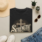 Strength Cross T‑Shirt — 'The Lord Is My Peace' Christian Faith Tee