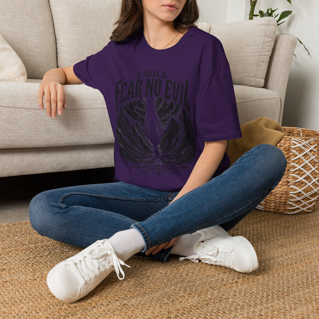 I Will Fear No Evil T-Shirt — Psalm 23:4 Inspirational Christian Tee