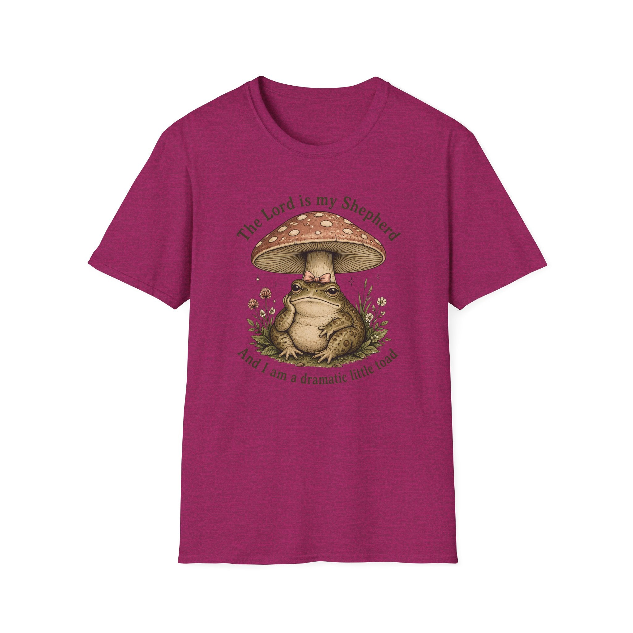 The Lord Is My Shepherd Frog Mushroom T-Shirt — Christian Faith Graphic Tee