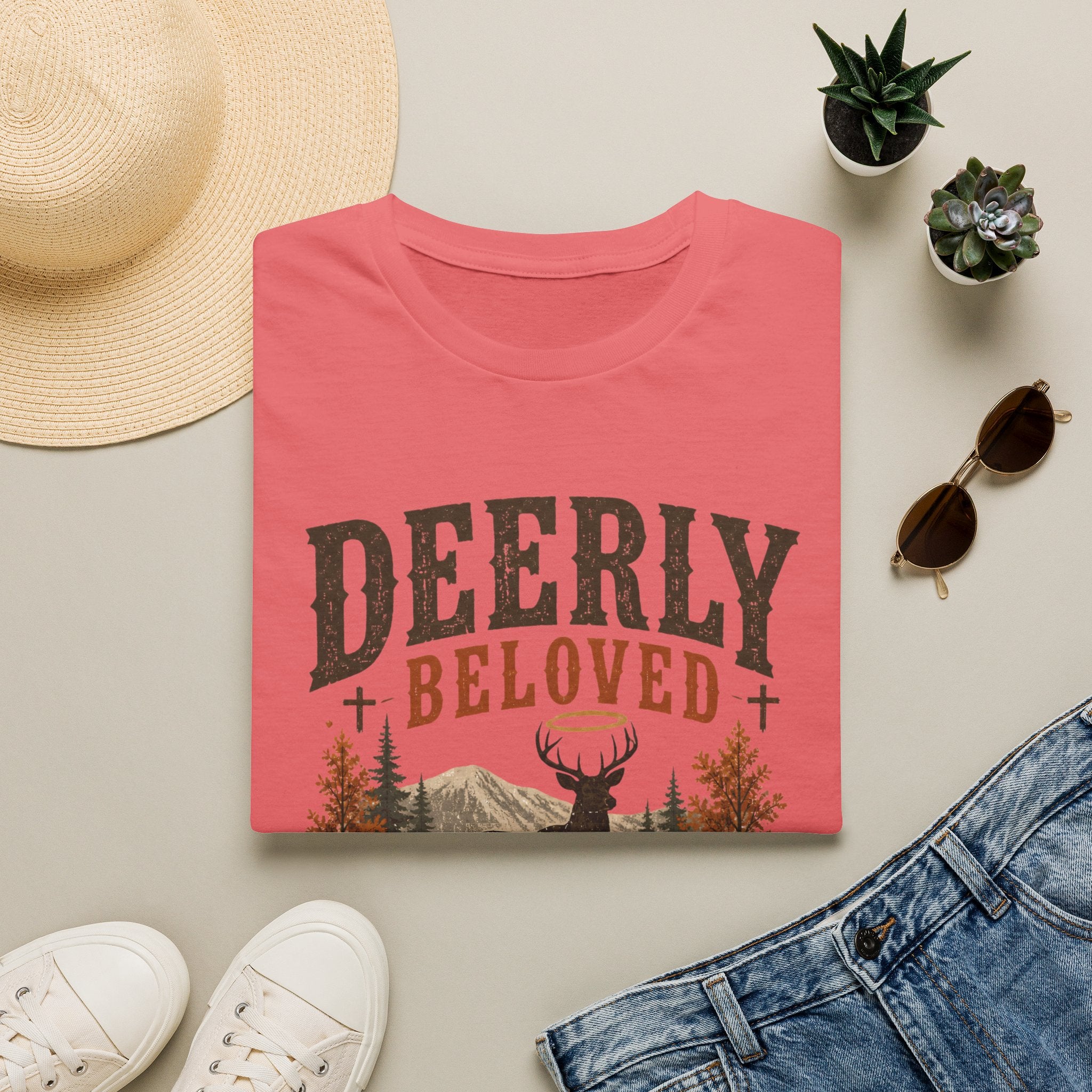 Deerly Beloved Graphic Tee — Rustic Deer Nature T-Shirt