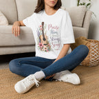 Guitar Floral "Praise Him with Strings" T-Shirt