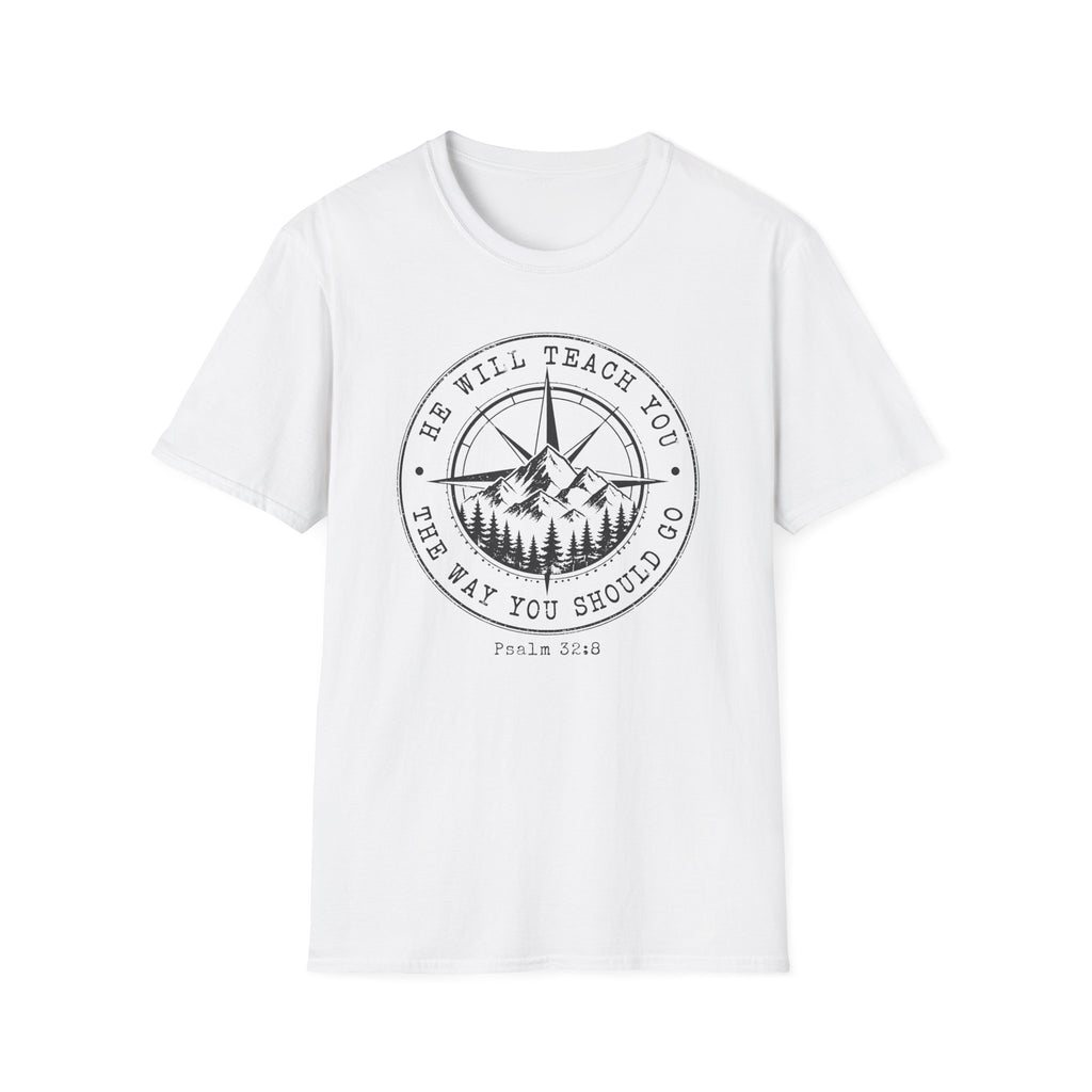 T-Shirt — 'He Will Teach You The Way You Should Go' Mountain Compass Christian Tee