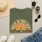 Walk in the Light T-Shirt — Christian Sunrise Design (1 John 1:7)