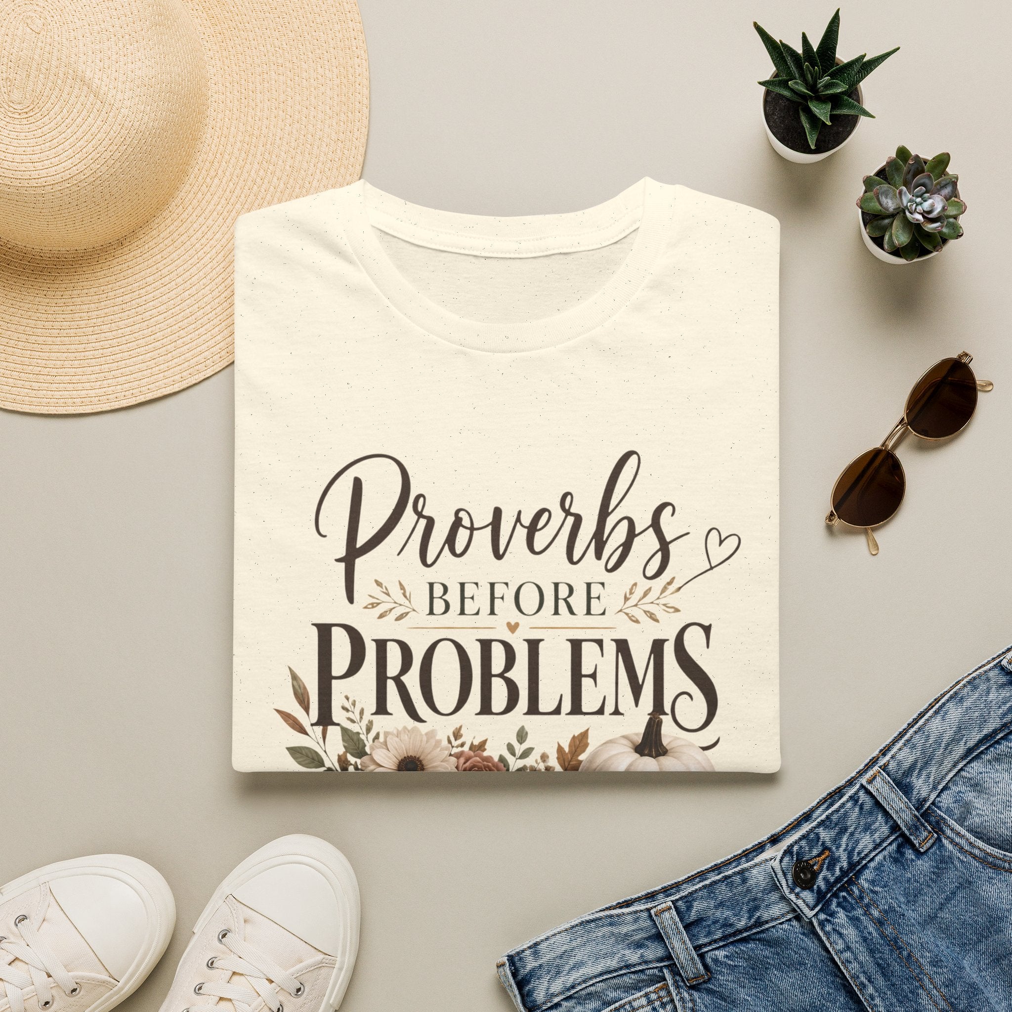 T-Shirt — "Proverbs Before Problems" Inspirational Christian Tee