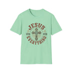 Jesus Over Everything T-Shirt — Christian Cross Faith Tee