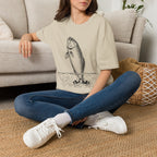 Fish Illustration T-Shirt — Vintage Leaping Trout Graphic
