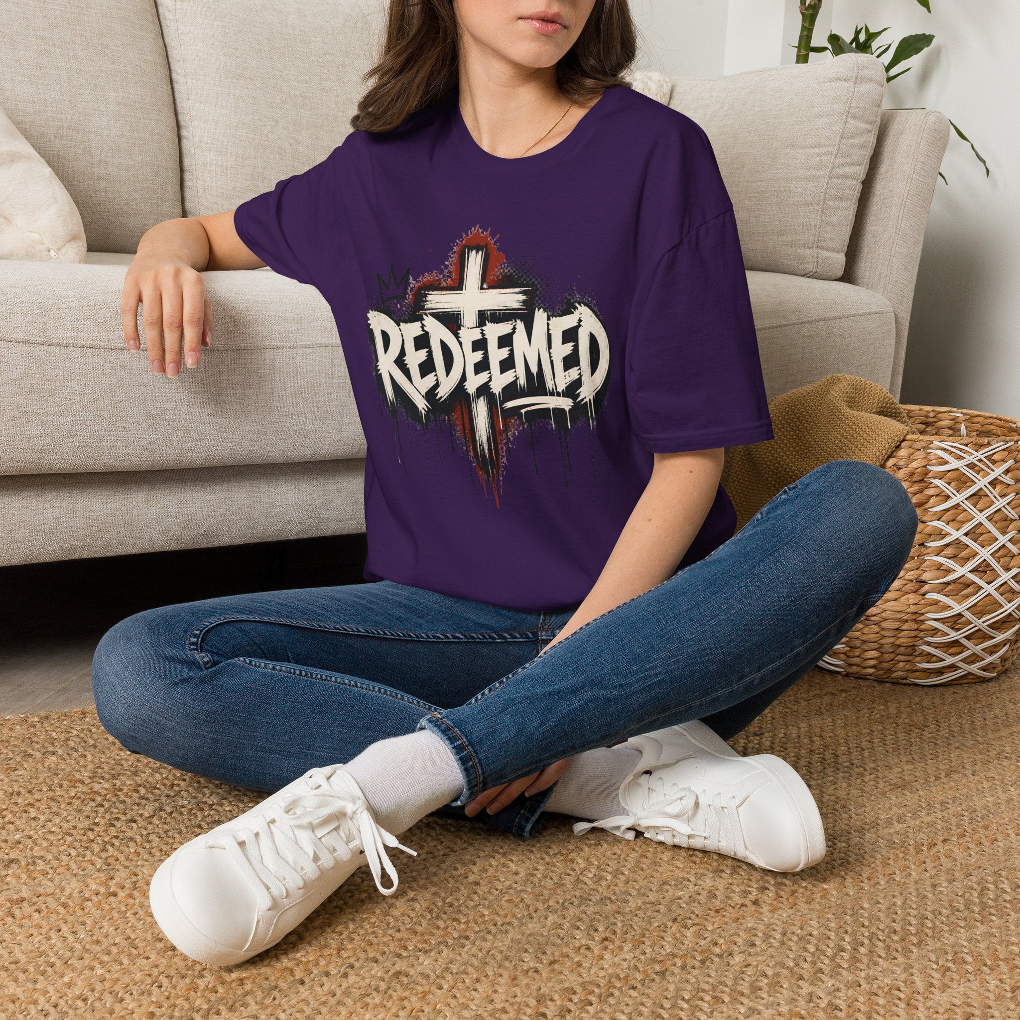 Redeemed Cross T‑Shirt — Christian Faith Graphic Tee