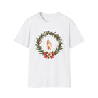 Christmas Prayer Hands T-Shirt — Holiday Wreath Faith Tee