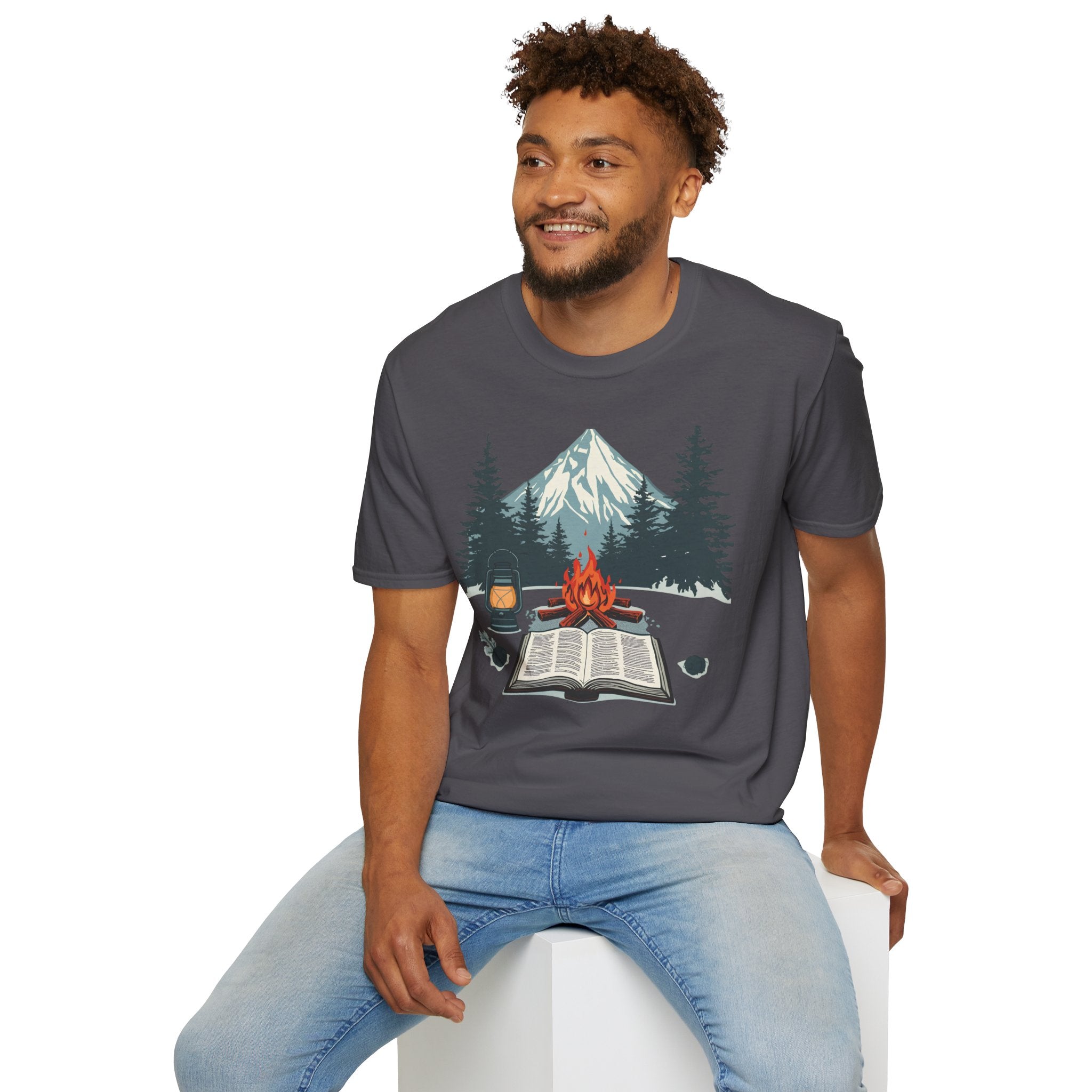 Mountain Campfire T‑Shirt — Scenic Outdoors Graphic Tee