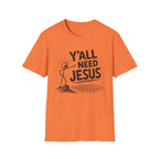 Y'all Need Jesus T-Shirt — Funny Christian Faith Tee, Stick Figure Prayer Graphic