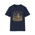 Courageous Leopard T-Shirt — Vintage Floral Wildlife Graphic Tee