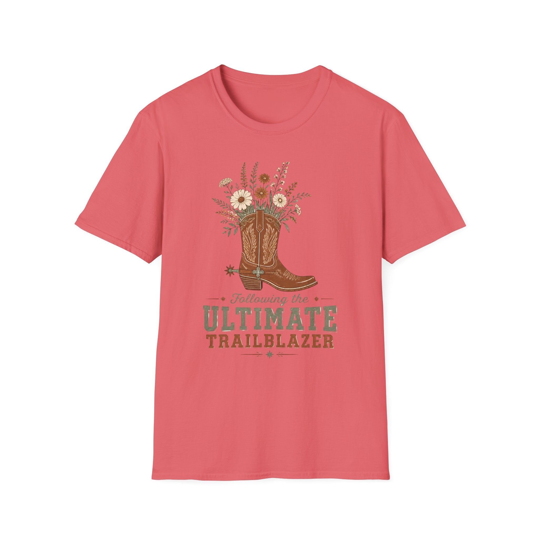 Western Boot Floral T-Shirt — “Ultimate Trailblazer” Rustic Cowgirl Top