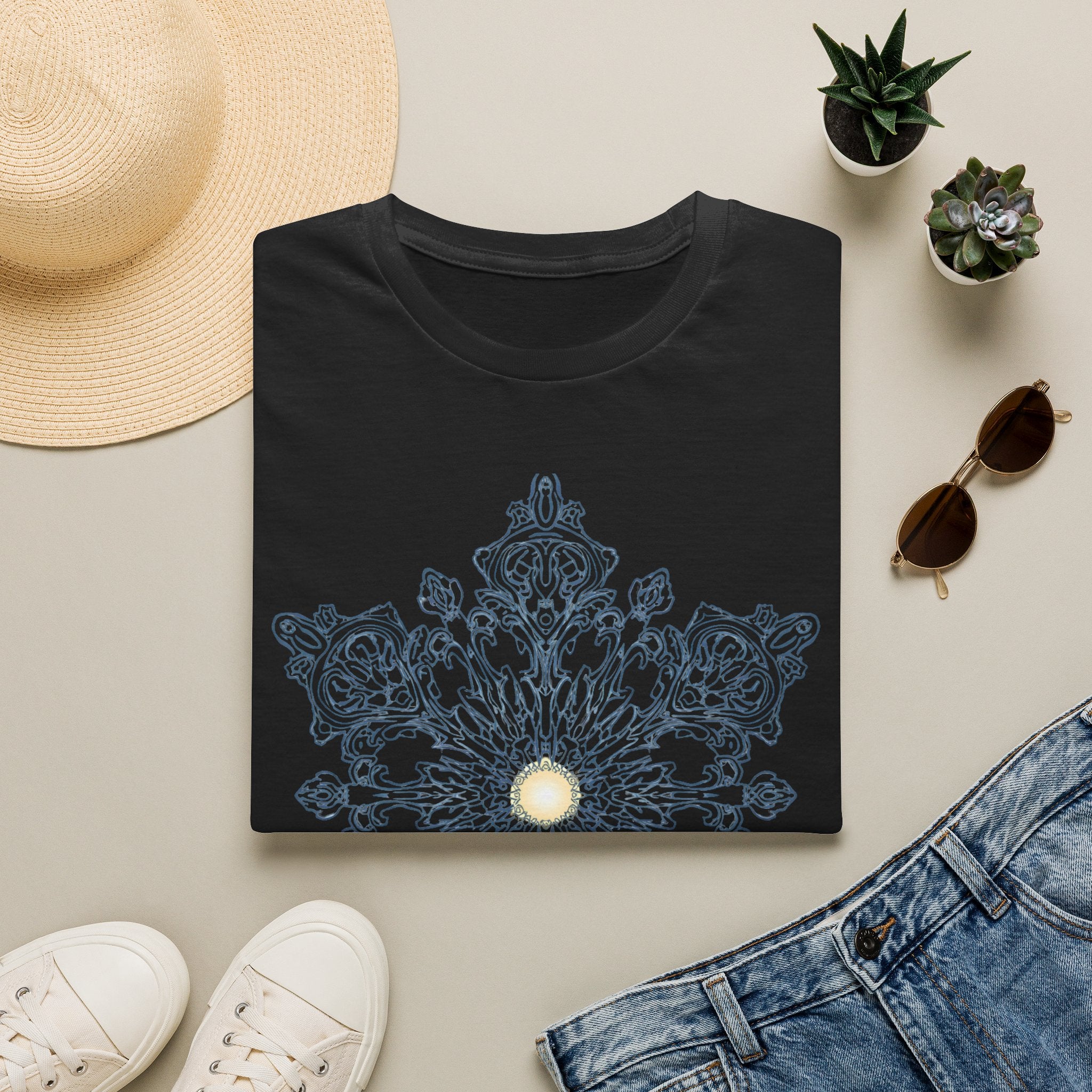 Floral Mandala Tee — Sunburst Lace Graphic T-Shirt