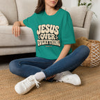 Jesus Over Everything T‑Shirt — Retro Faith Graphic Tee