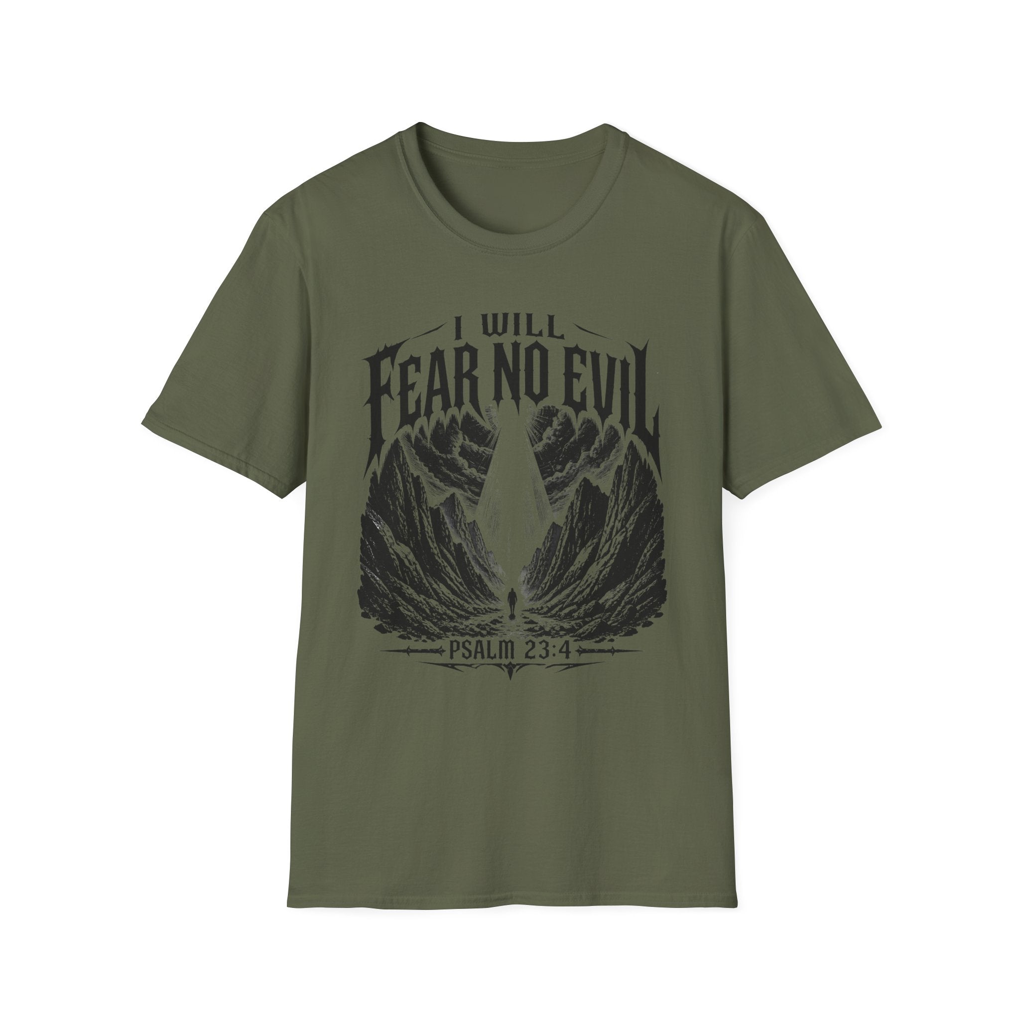 I Will Fear No Evil T-Shirt — Psalm 23:4 Inspirational Christian Tee