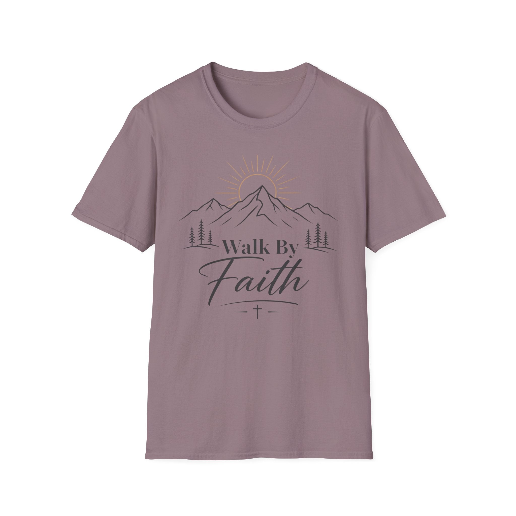 Faith Mountain T-Shirt — "Walk By Faith" Inspirational Tee