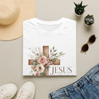 Jesus Floral Cross T-Shirt — Christian Faith Graphic Tee