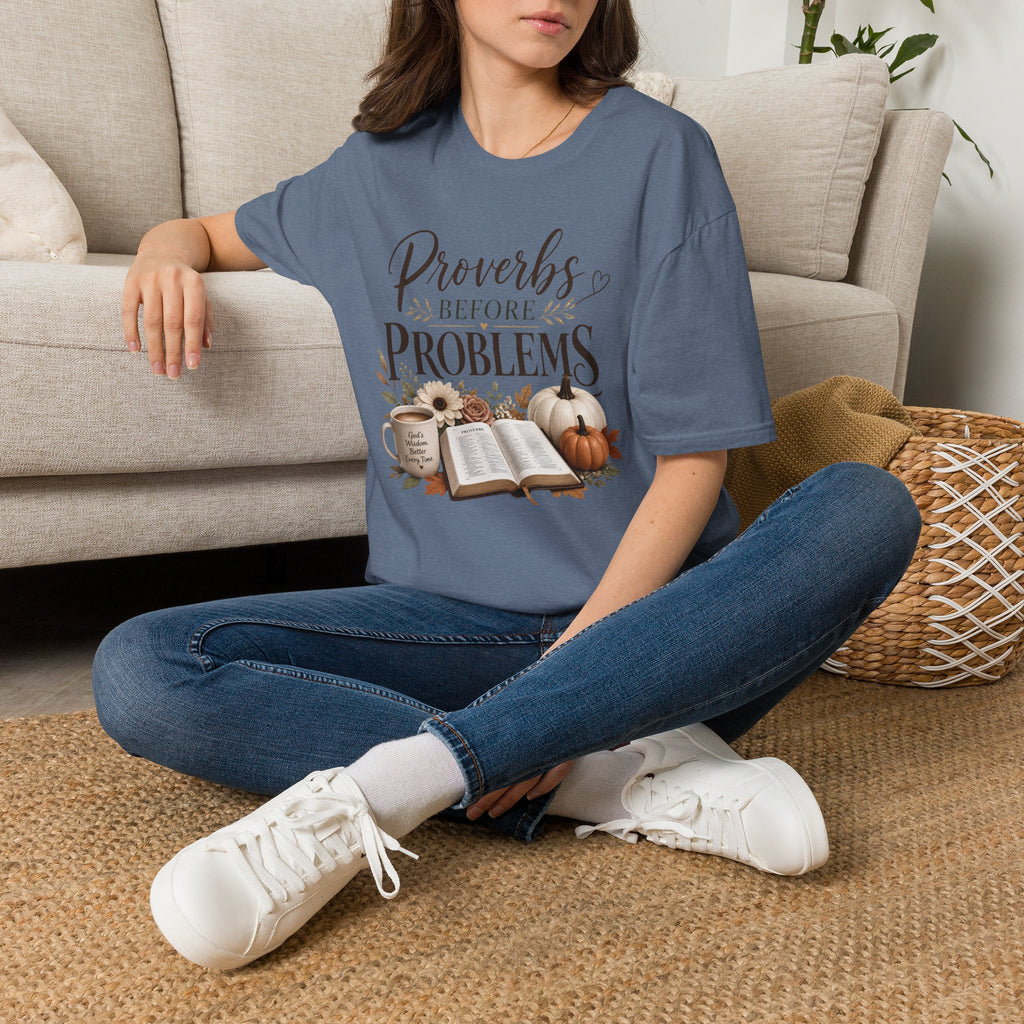 T-Shirt — "Proverbs Before Problems" Inspirational Christian Tee