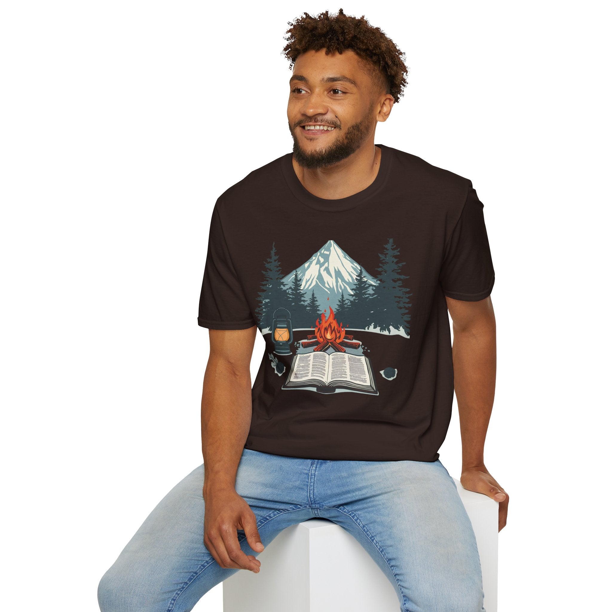 Mountain Campfire T‑Shirt — Scenic Outdoors Graphic Tee