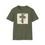 Vintage Microphone Cross T-Shirt — Retro Gospel Music Tee