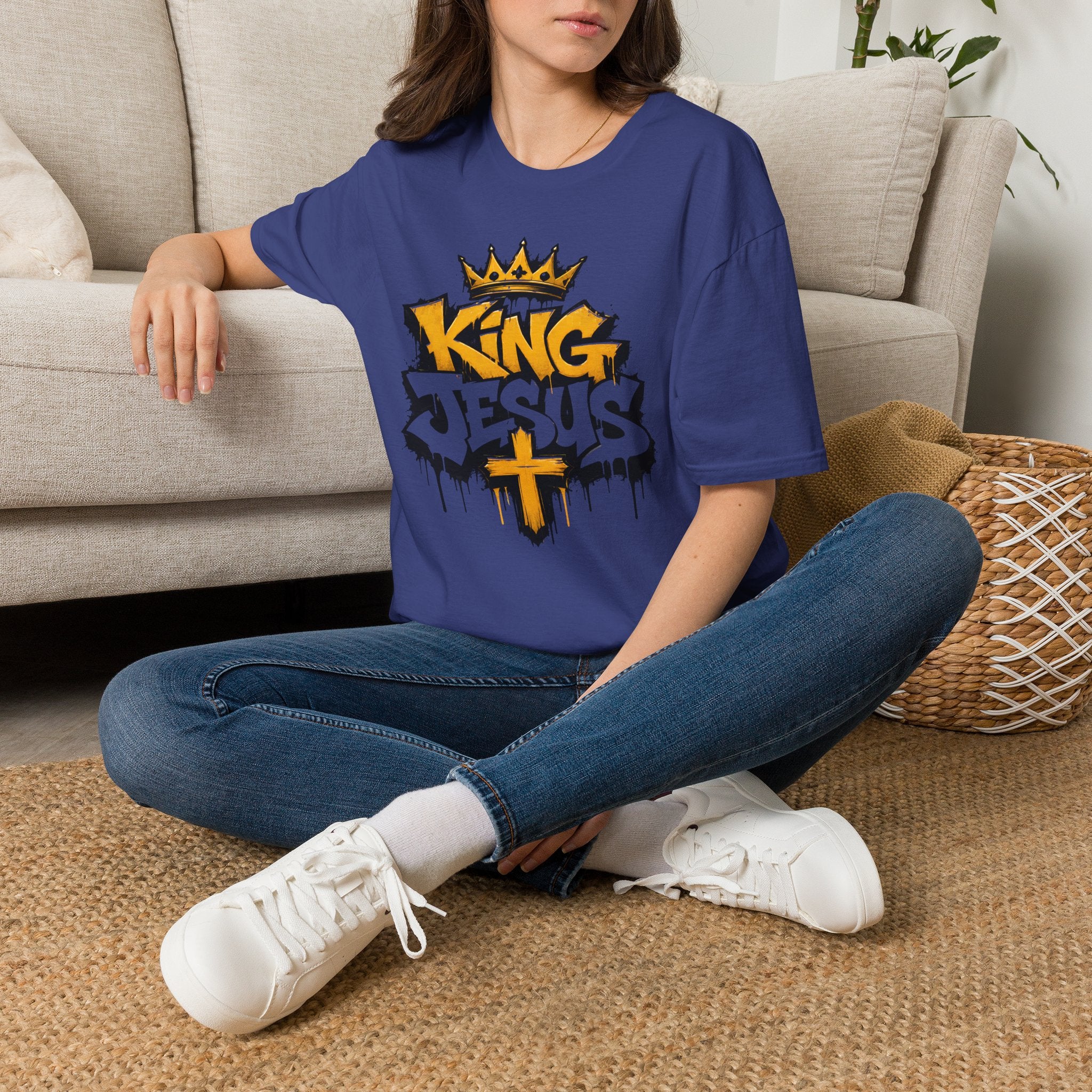 King Jesus T-Shirt — Crowned Faith Graphic Tee