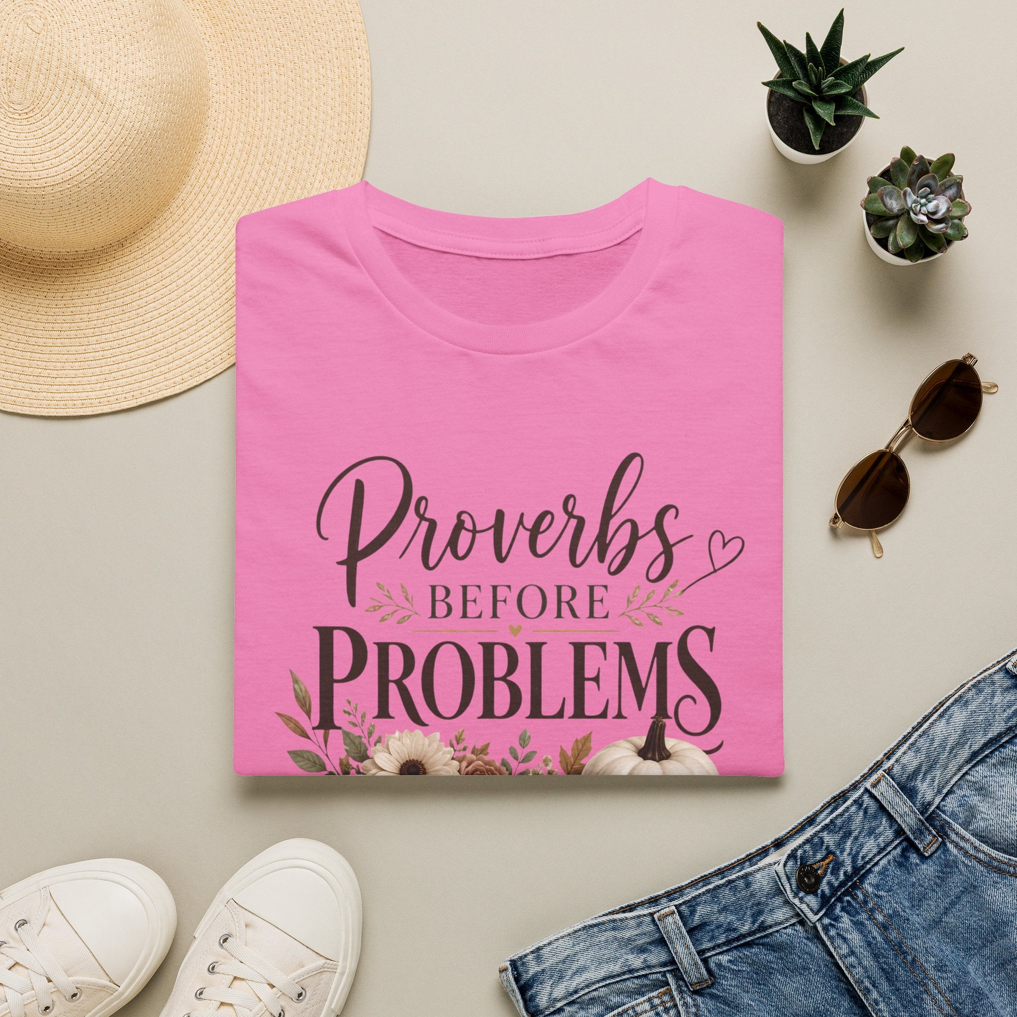 T-Shirt — "Proverbs Before Problems" Inspirational Christian Tee