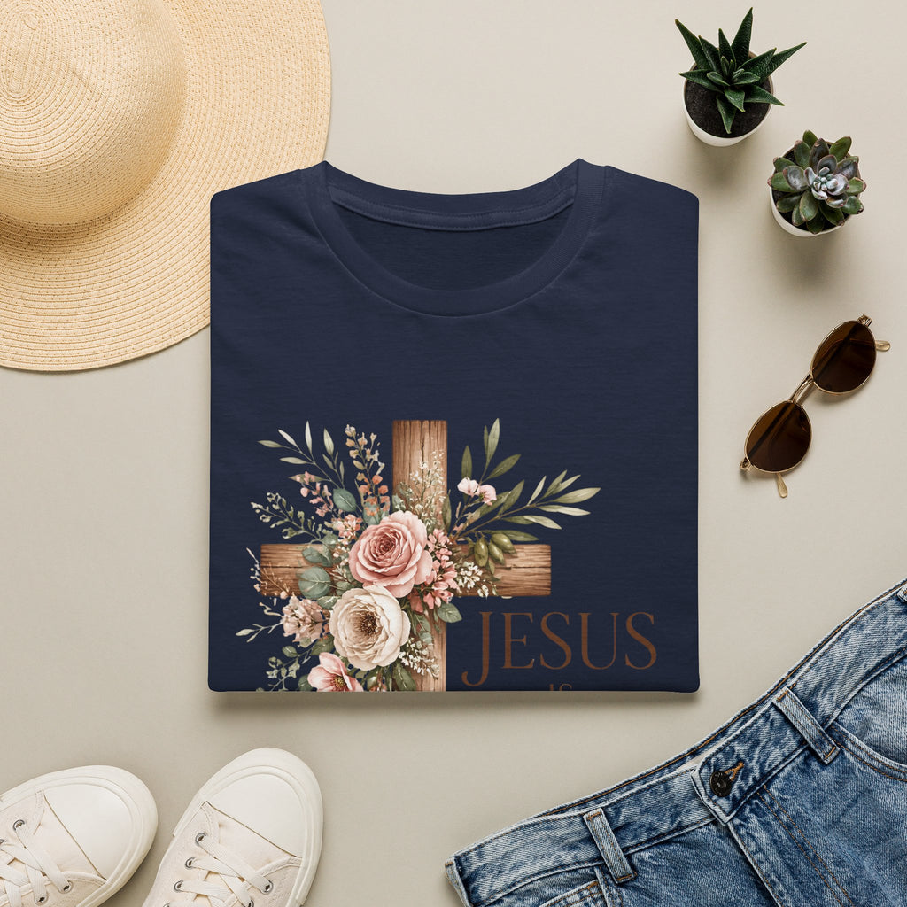 Jesus Floral Cross T-Shirt — Christian Faith Graphic Tee