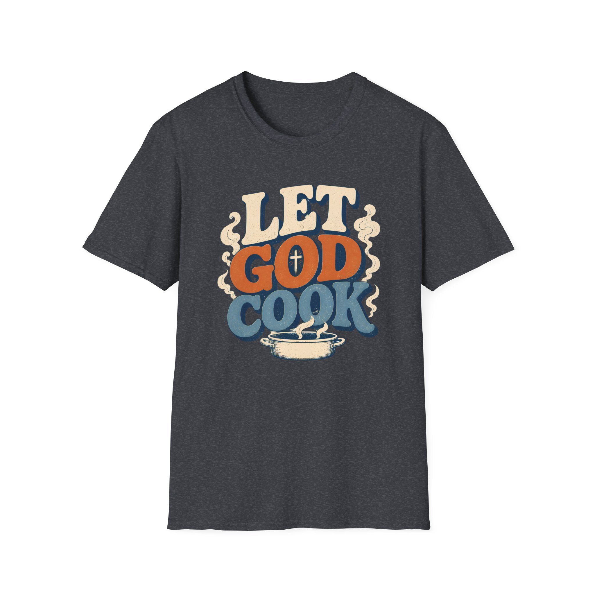 Let God Cook T-Shirt — Faith-Inspired Vintage Kitchen Graphic Tee