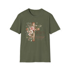 Jesus Floral Cross T-Shirt — Christian Faith Graphic Tee