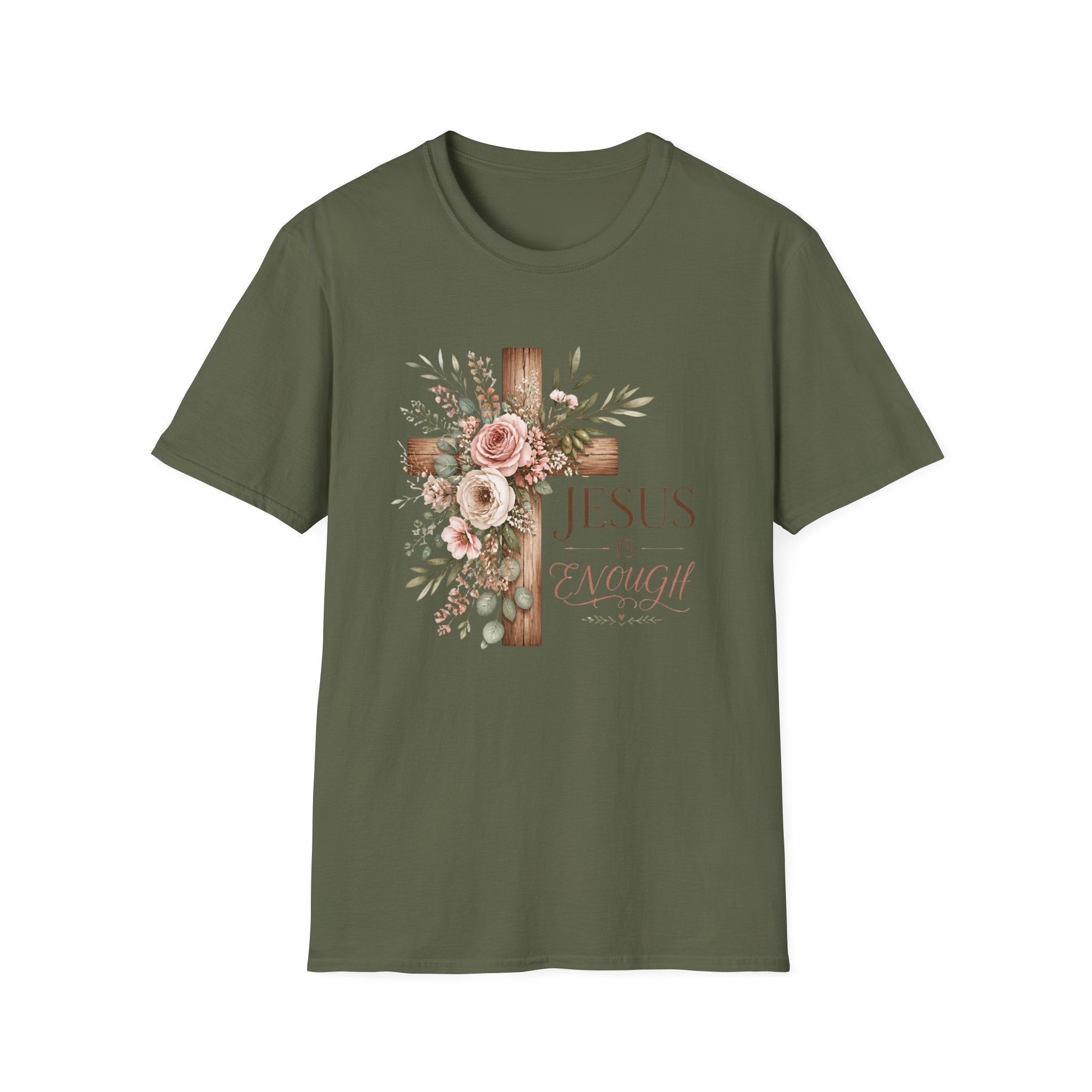 Jesus Floral Cross T-Shirt — Christian Faith Graphic Tee