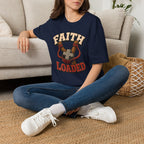 Faith Loaded T-Shirt — Christian Slingshot Cross Graphic Tee